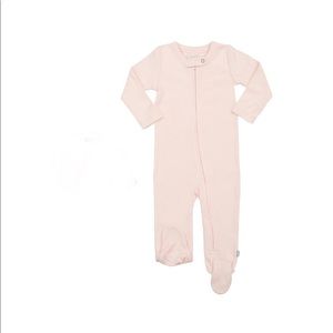 Finn and Emma pink sleeper footie 3-6m new
